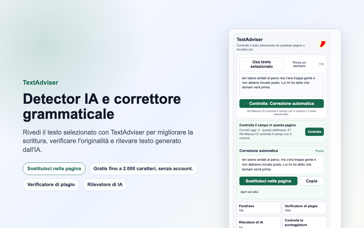 Seleziona un testo su qualsiasi pagina e controllalo dal menu contestuale o con la scorciatoia.